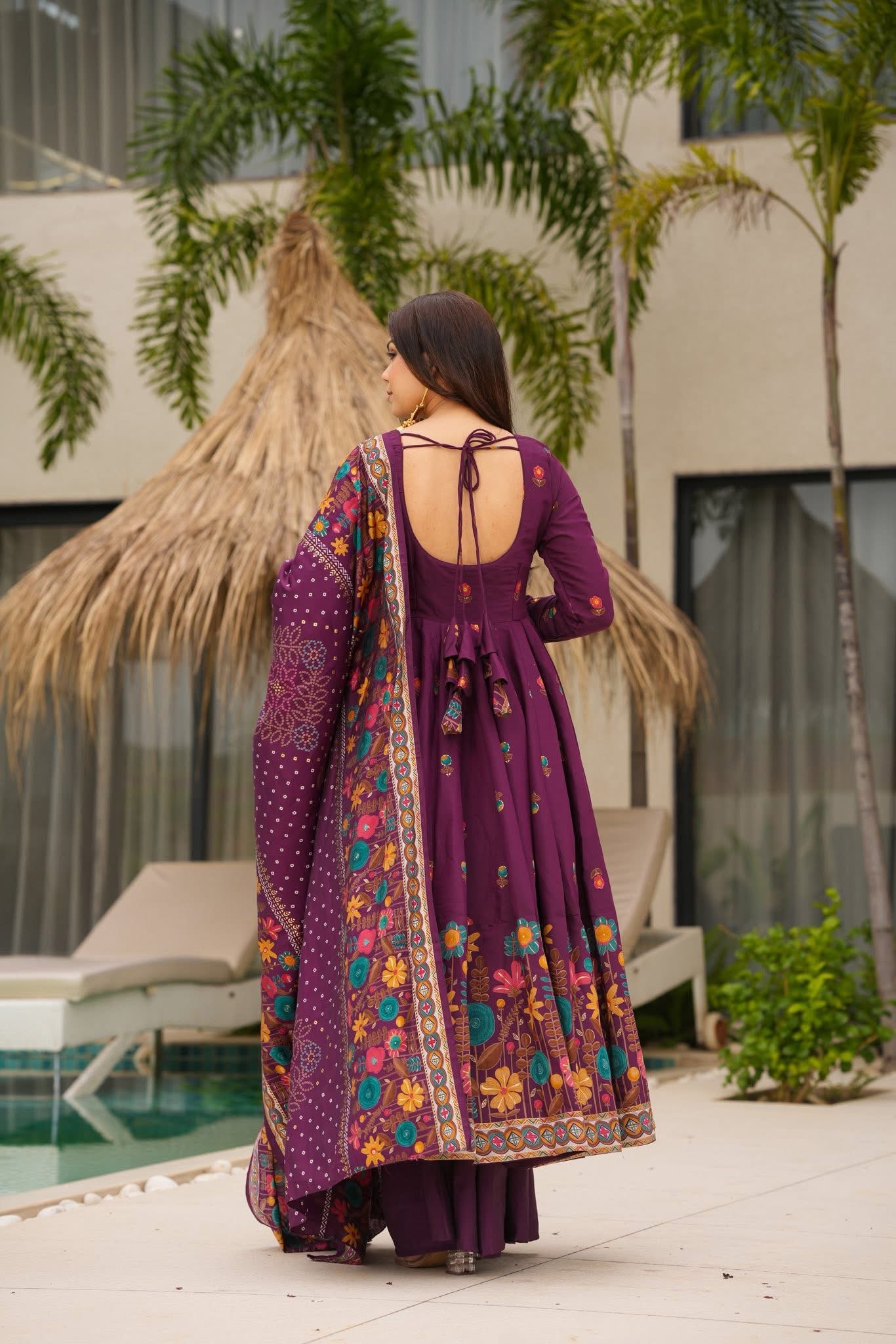 Amoria Muslin Anarkali Suit Set