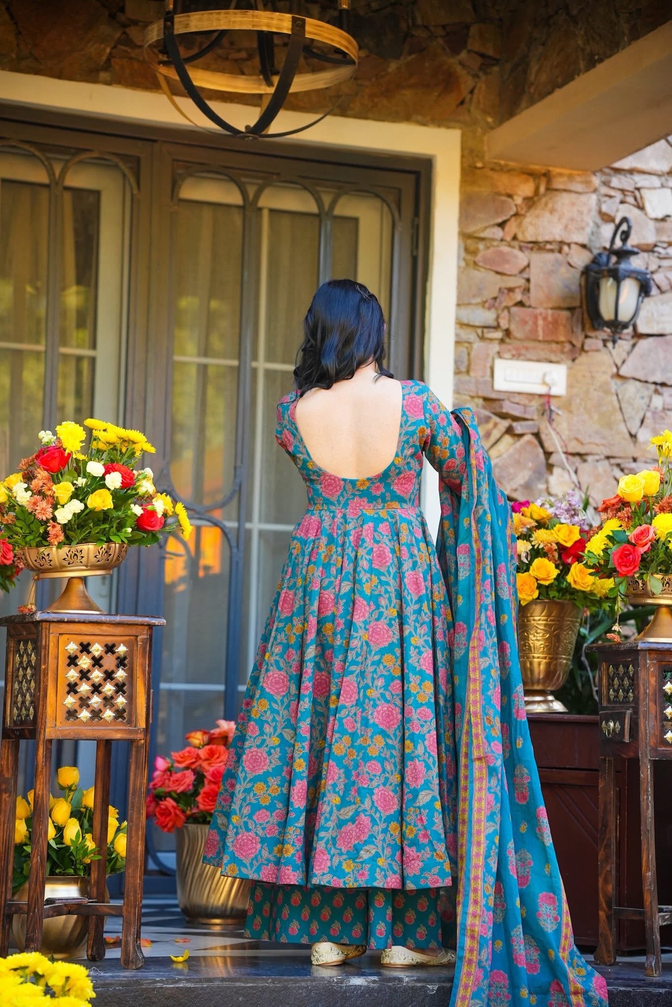 Mahveenah Cotton Anarkali Suit Set