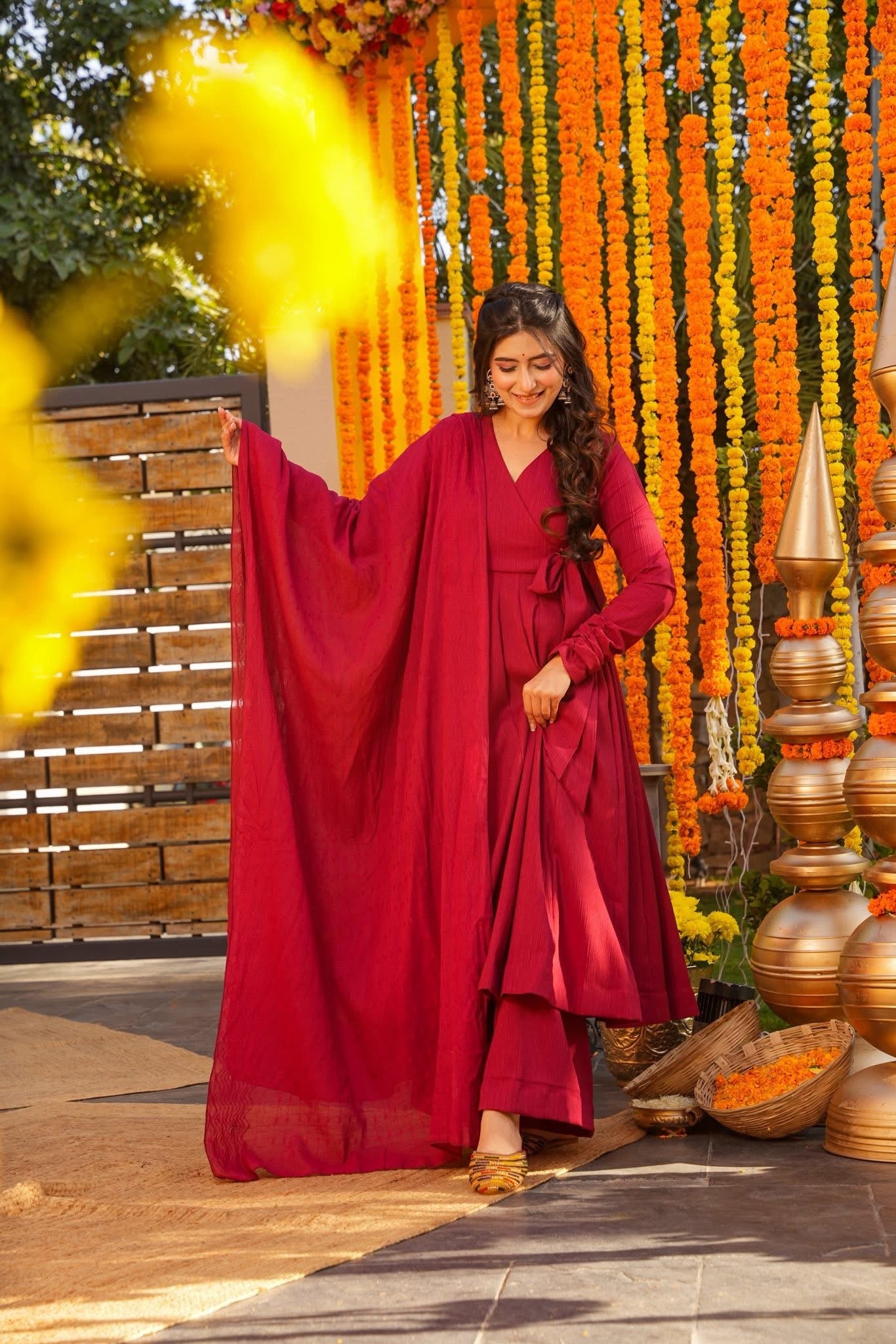Jitisha Cotton Anarkali Suit Set