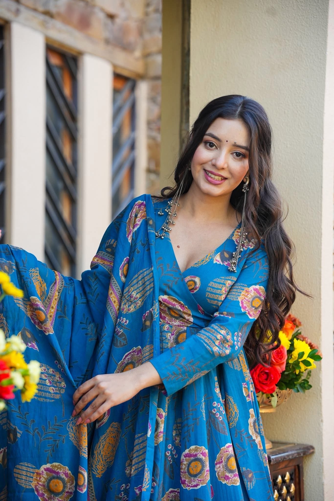 Tushara Cotton Anarkali Suit Set