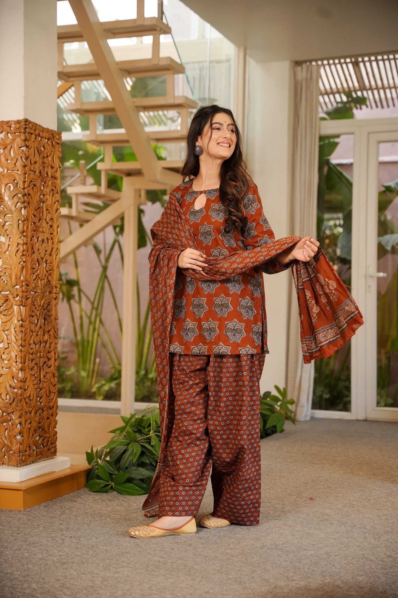 Vaidhriti Cotton Printed Farshi Salwar Set