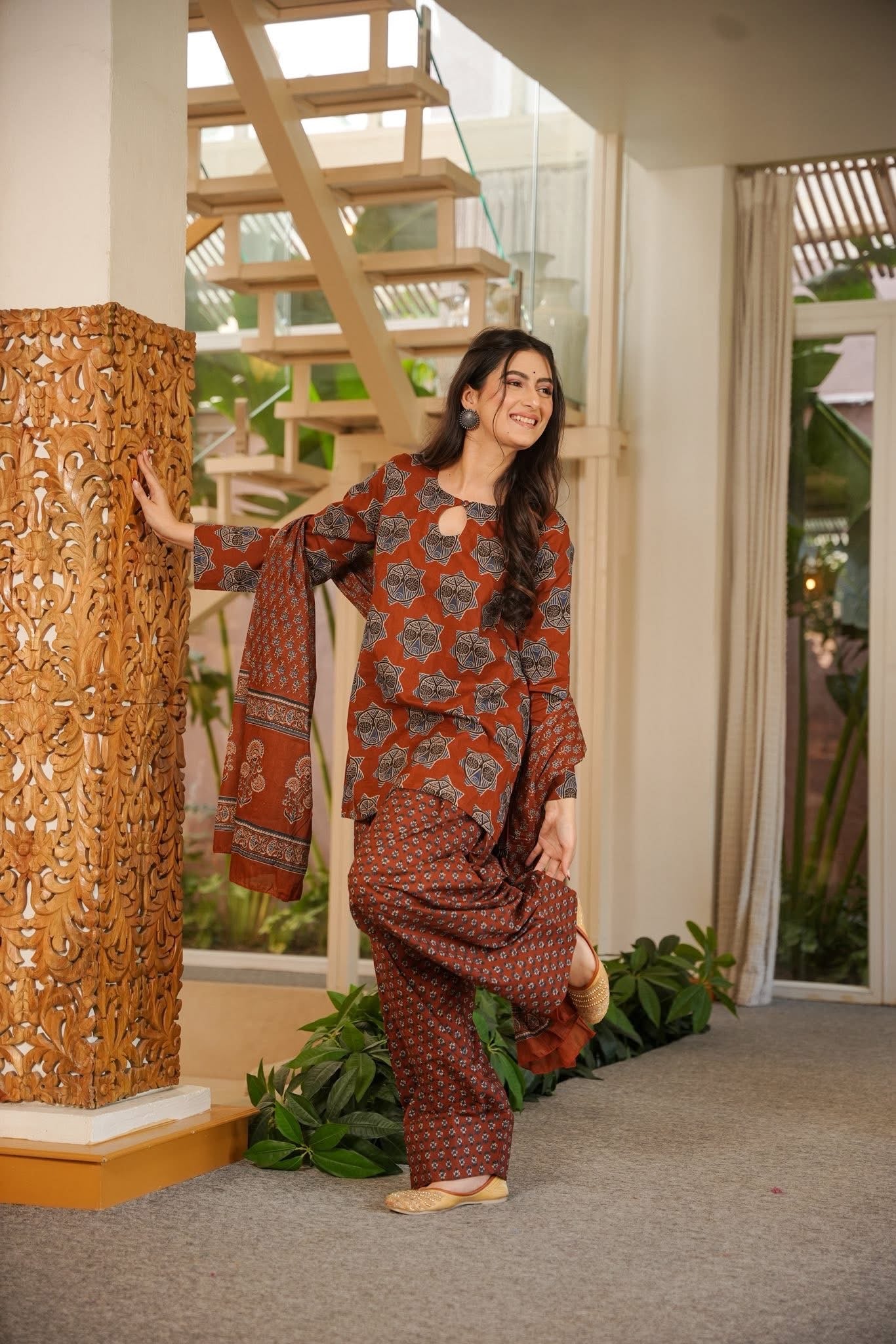 Vaidhriti Cotton Printed Farshi Salwar Set