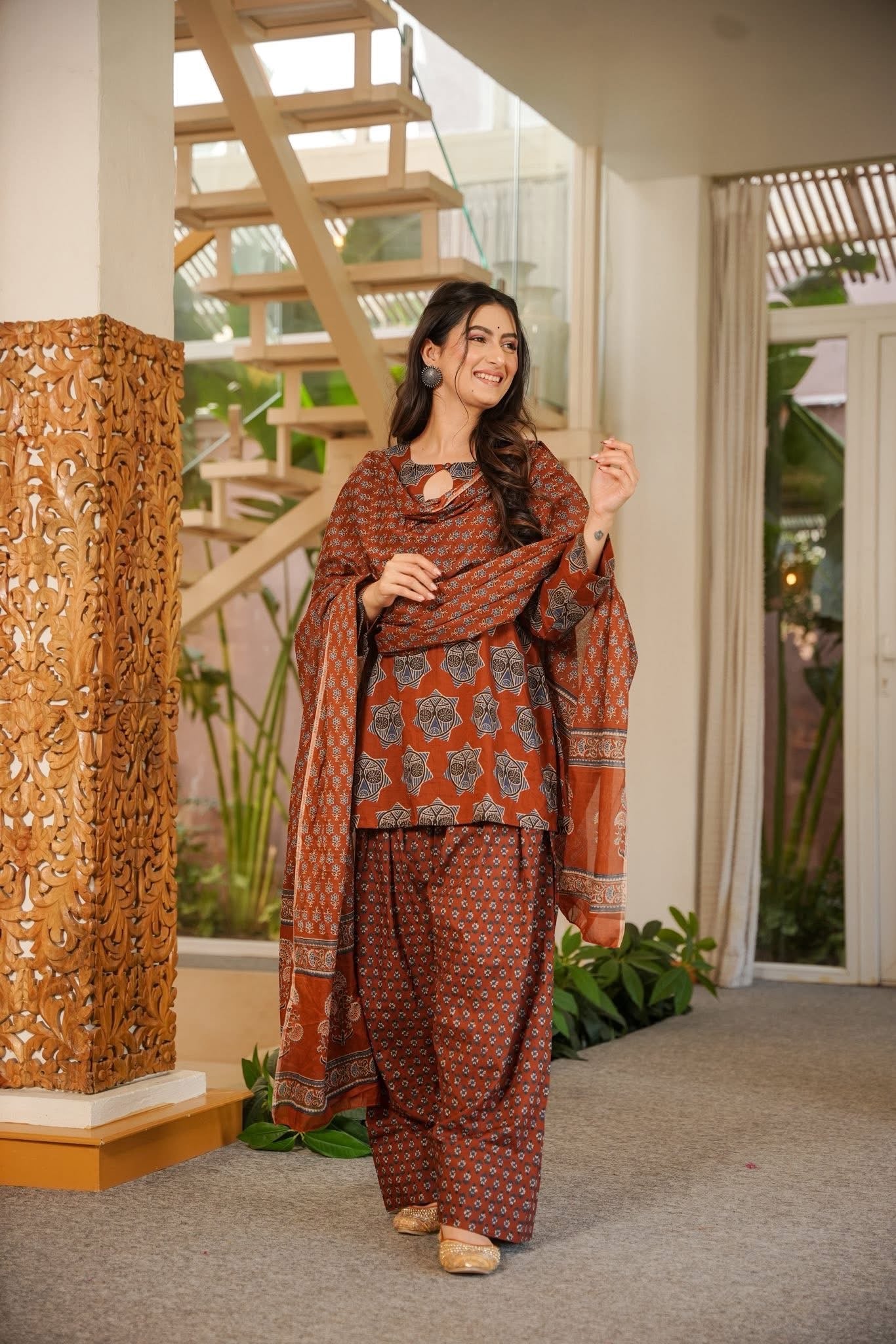 Vaidhriti Cotton Printed Farshi Salwar Set
