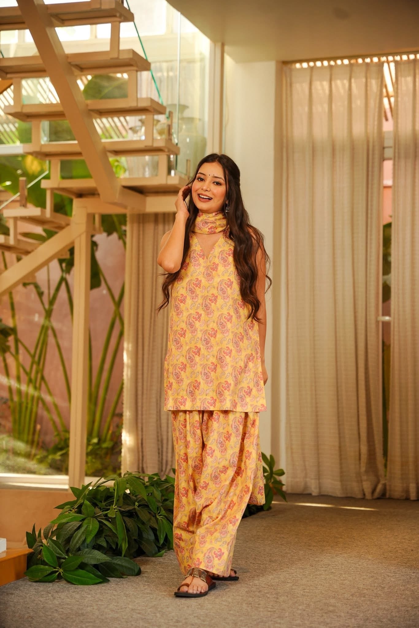 Ashlesha Printed Cotton Farshi Salwar Set