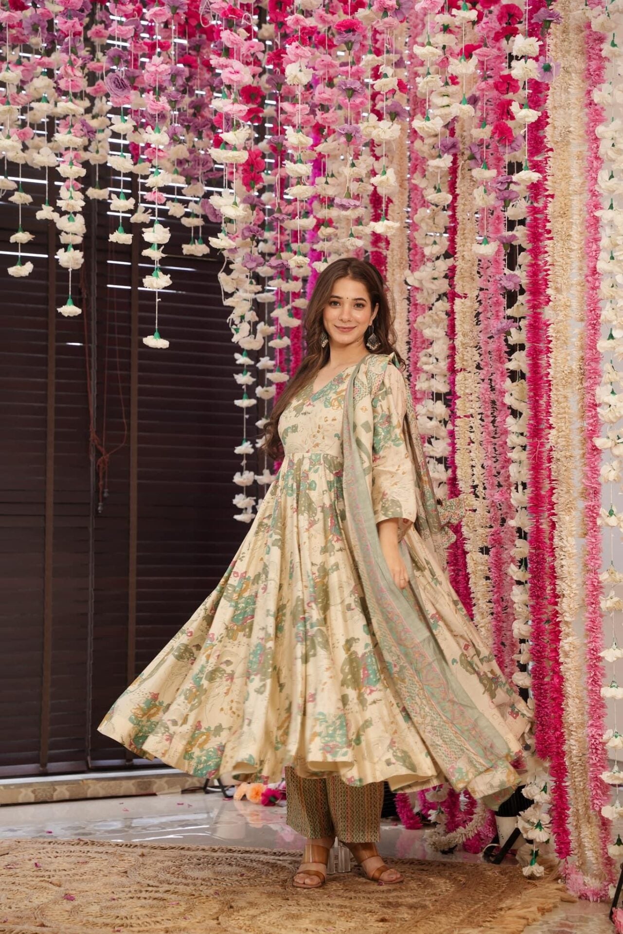Delicated Muslin Suit Without Dupatta