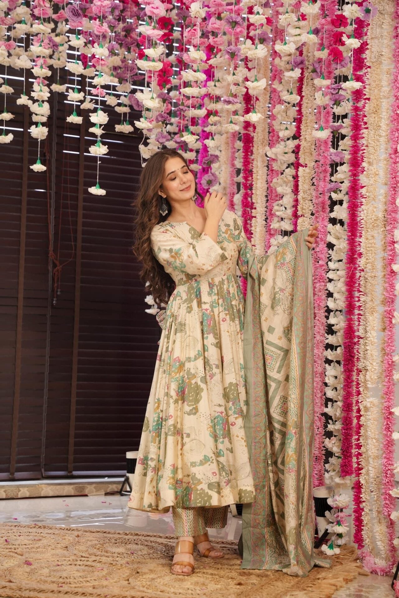 Delicated Muslin Suit Without Dupatta