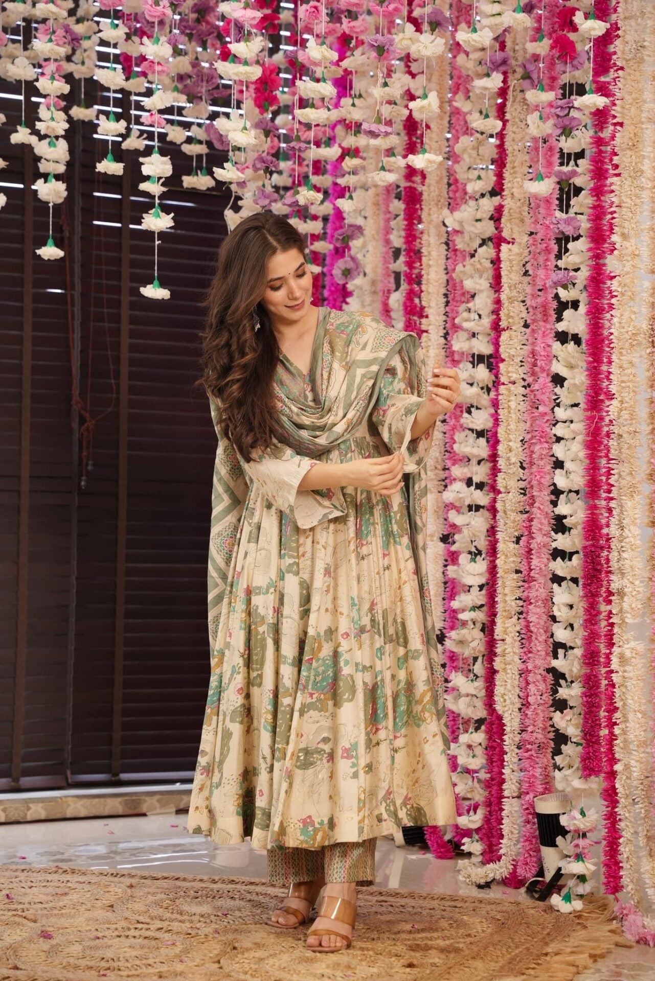 Delicated Muslin Suit Without Dupatta