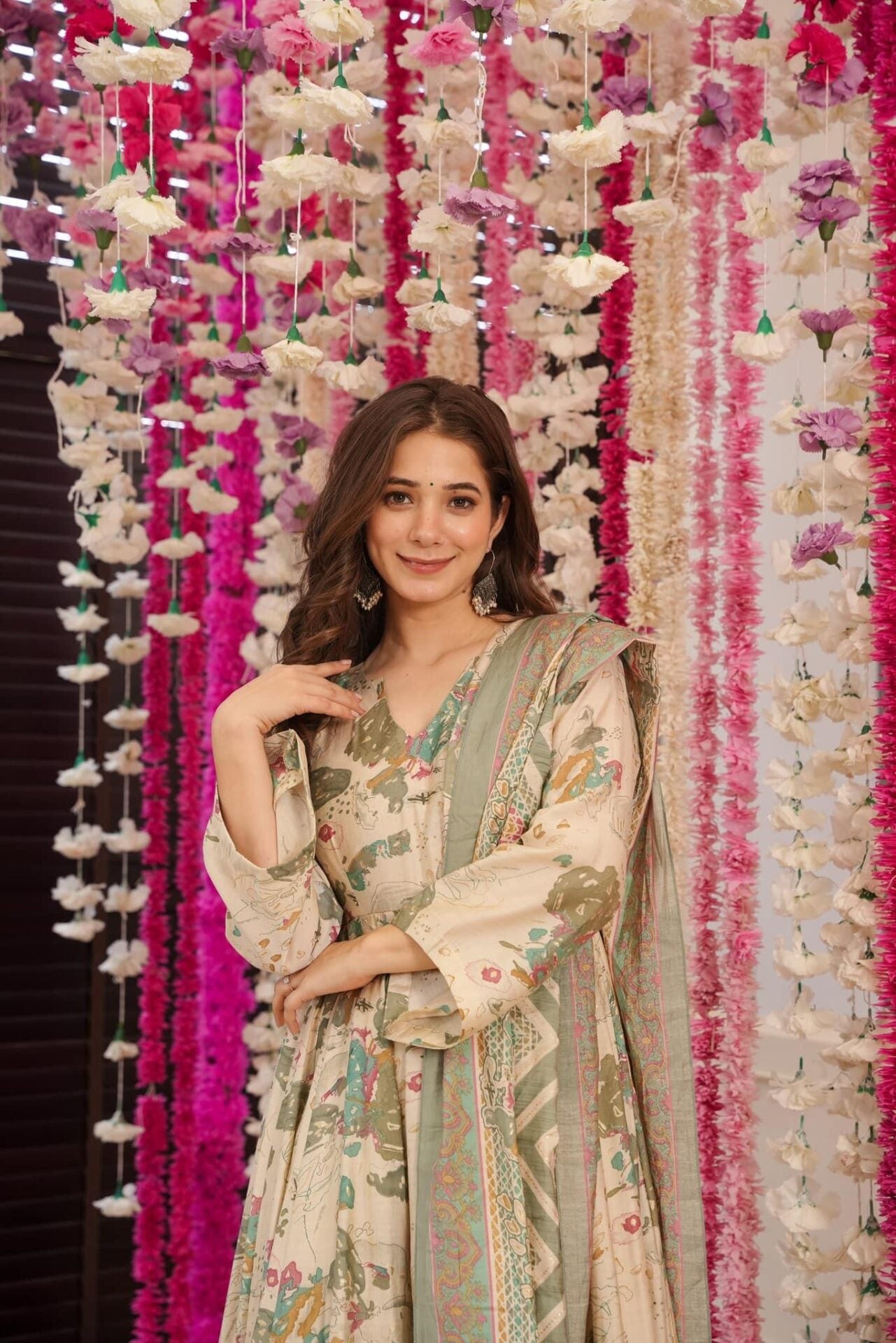 Delicated Muslin Suit Without Dupatta