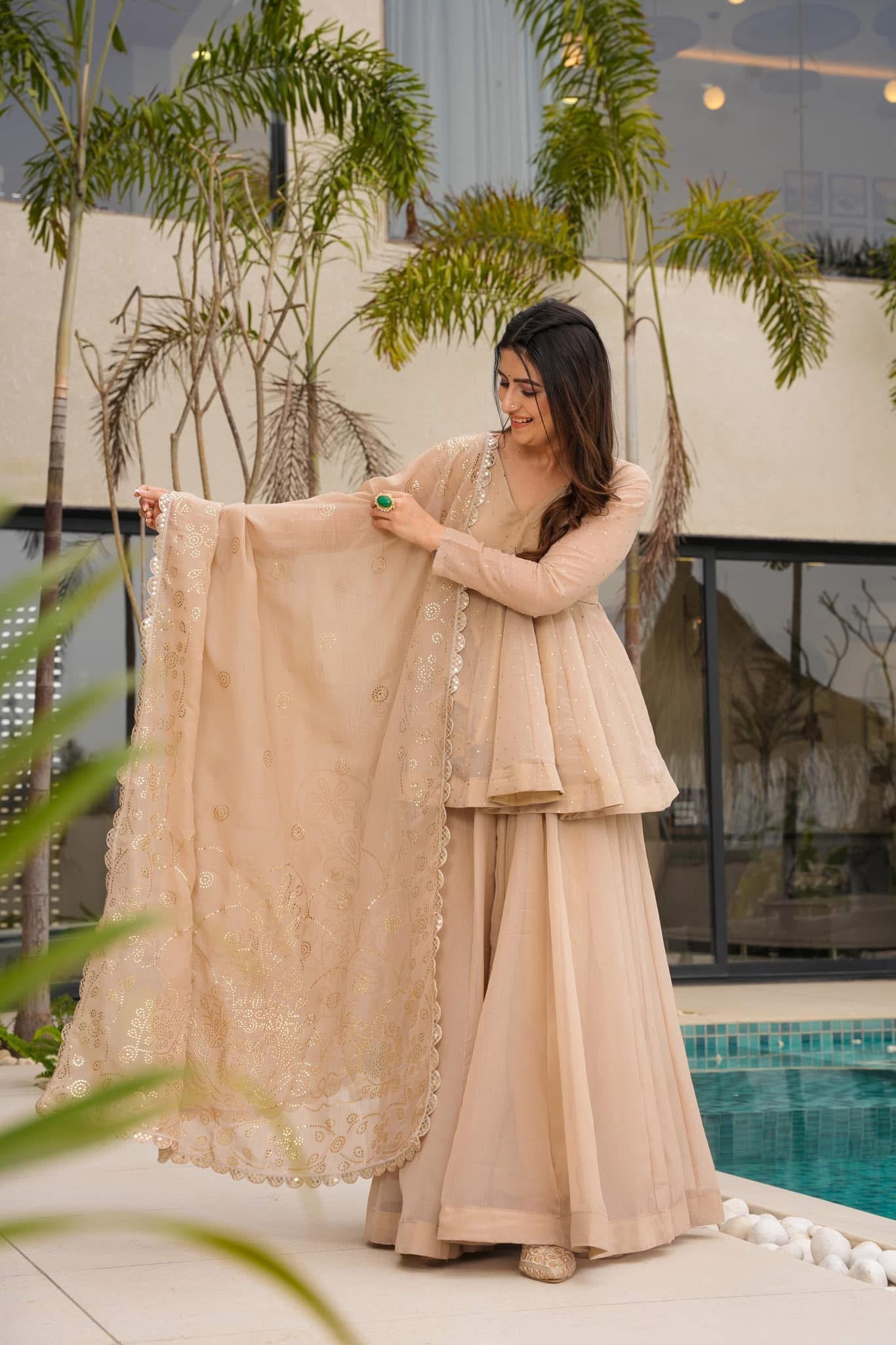 Golden Sand Elegant Kurta Set