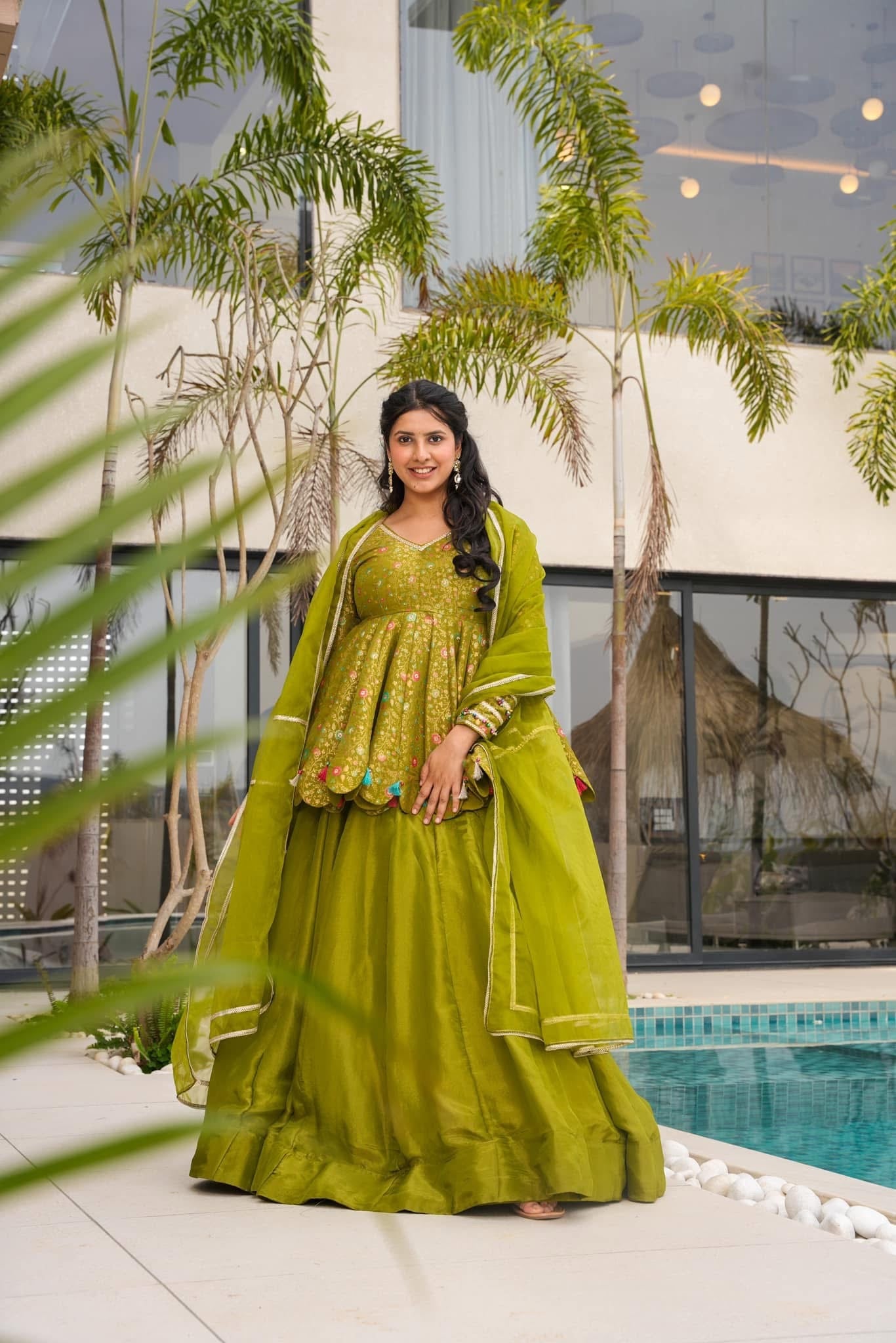 Nargis Fiza Green Kurta Set