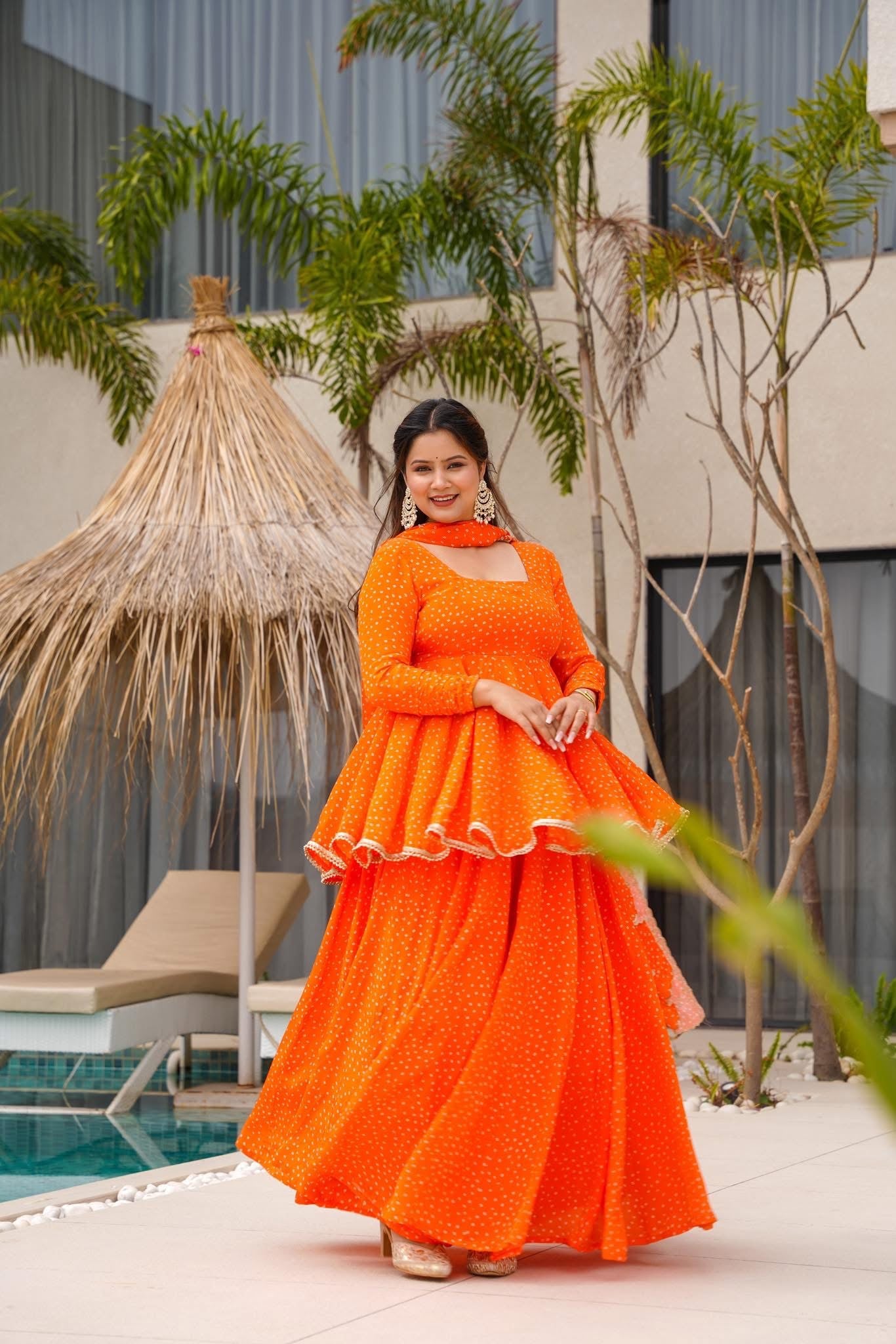 Cinnamon Glow Orange Suit Set