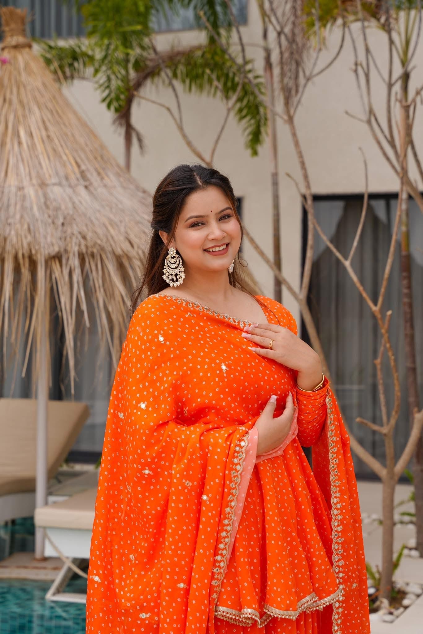 Cinnamon Glow Orange Suit Set