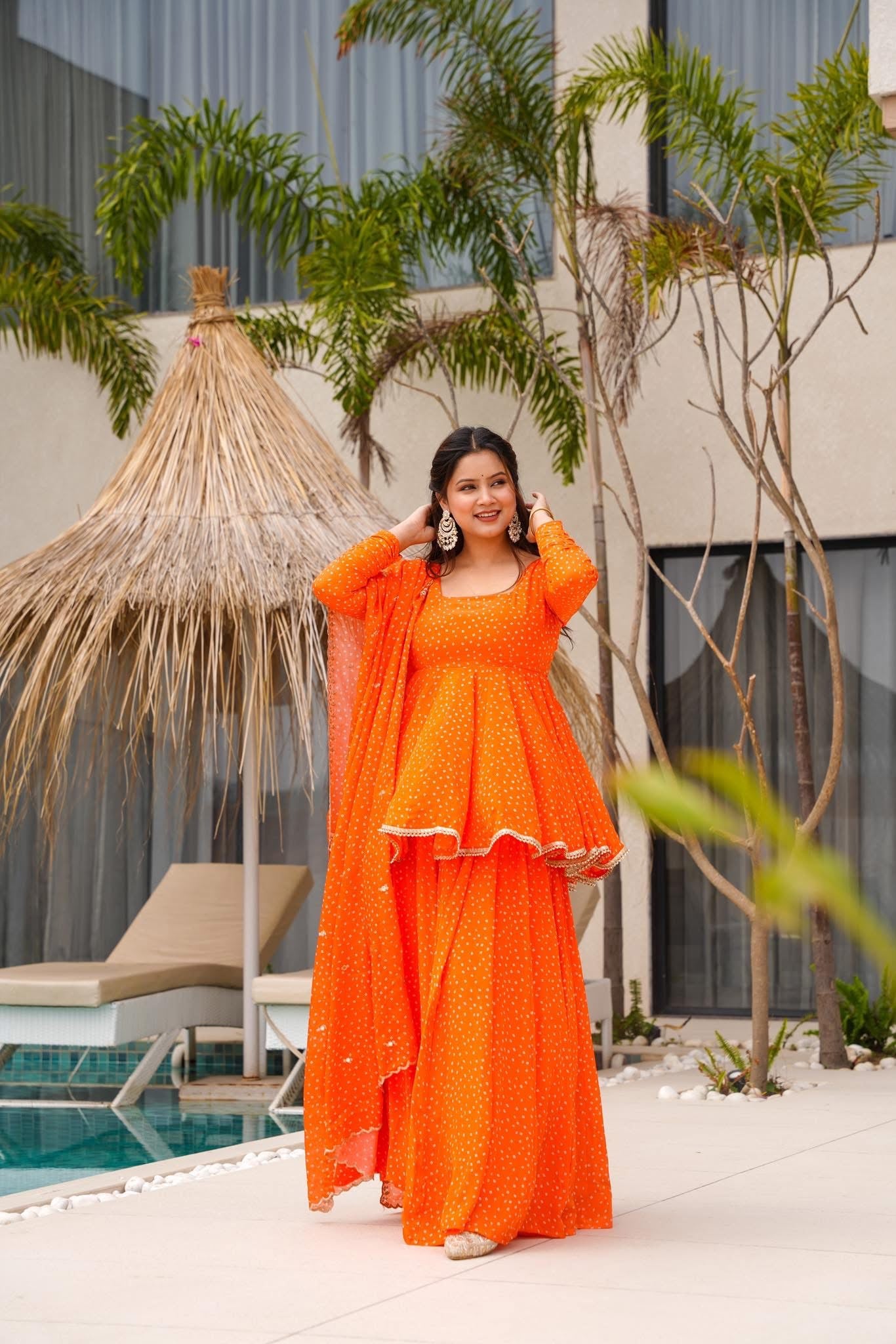 Cinnamon Glow Orange Suit Set