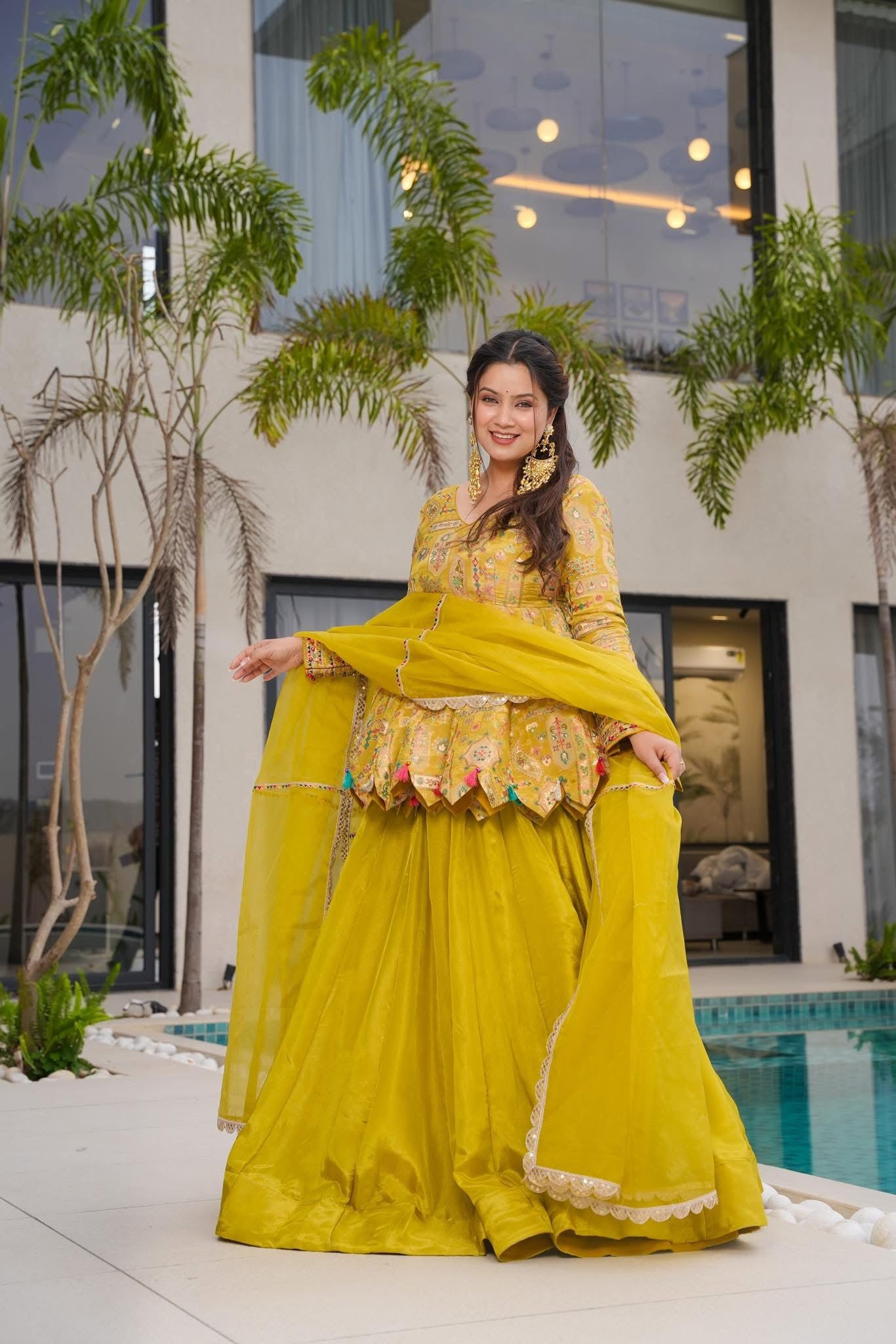 Yasmin Mustard Skirt Set